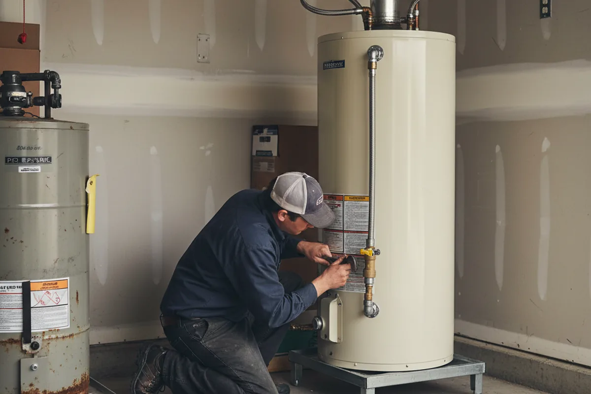 Water heater and shutoff valve replacement in Fort Lawn